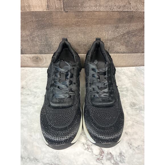 Kenneth Cole Reaction Womens 11 Black Claire Fashion Sneakers Embellished LB6-13 - Picture 2 of 7